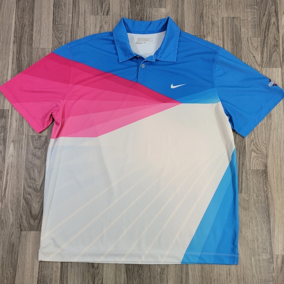 Nike Other - Nike Golf Tour Performance Colorful Geometric Polo